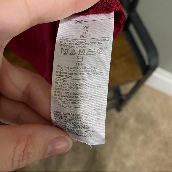 Old Navy burgundy swing dress XS - Picture 5 of 9